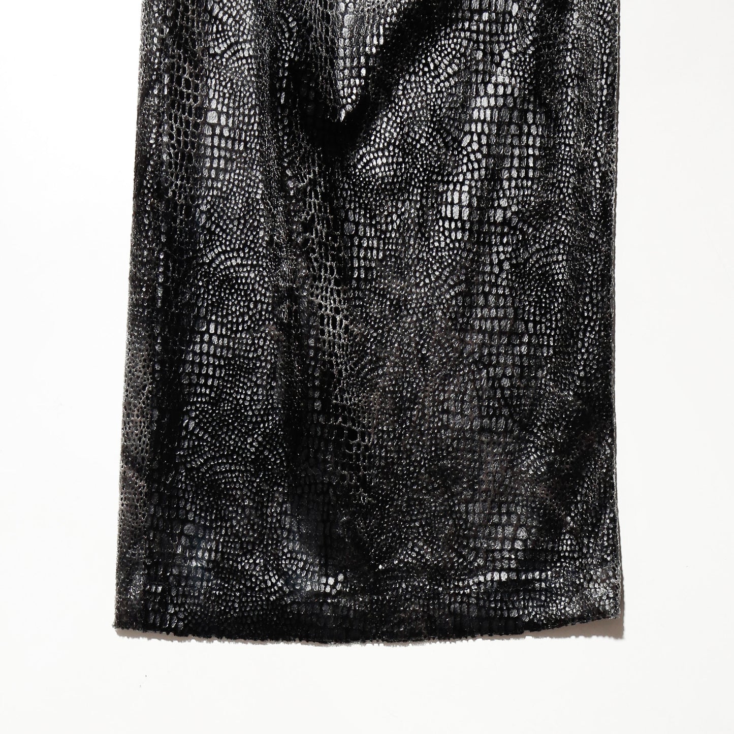 vintage faux croc 5p trousers