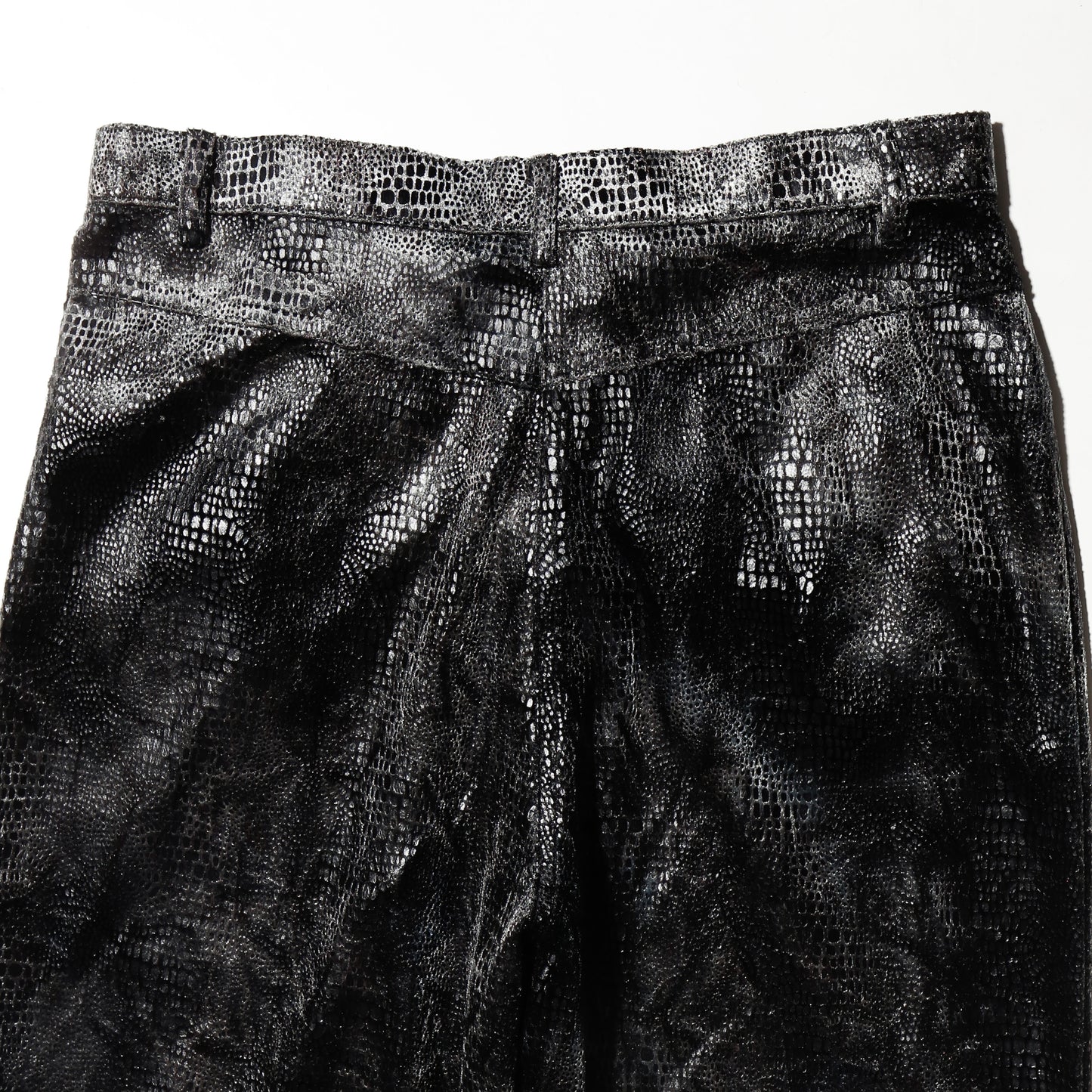 vintage faux croc 5p trousers