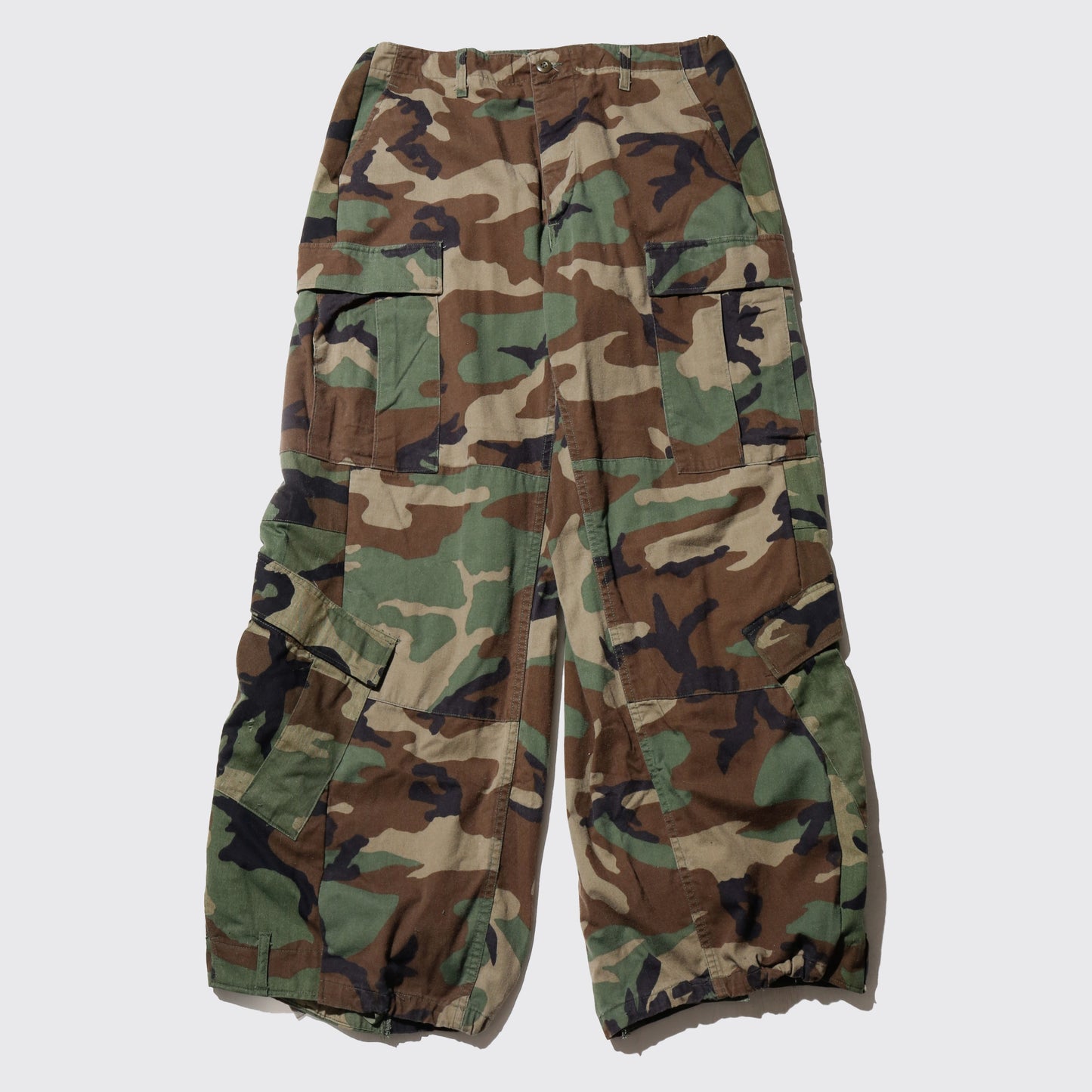 *one-off upside down wide cargo trousers