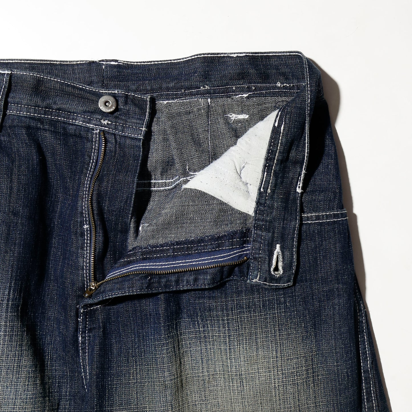 vintage faded denim bermuda shorts