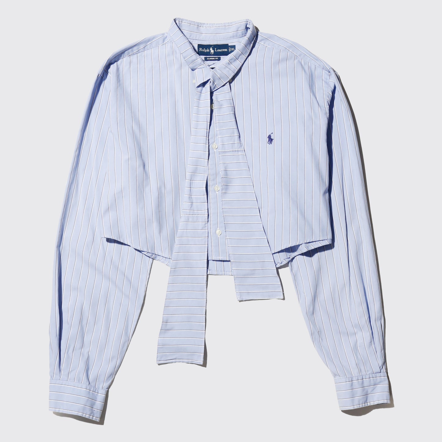 remake cropped bowtie shirt