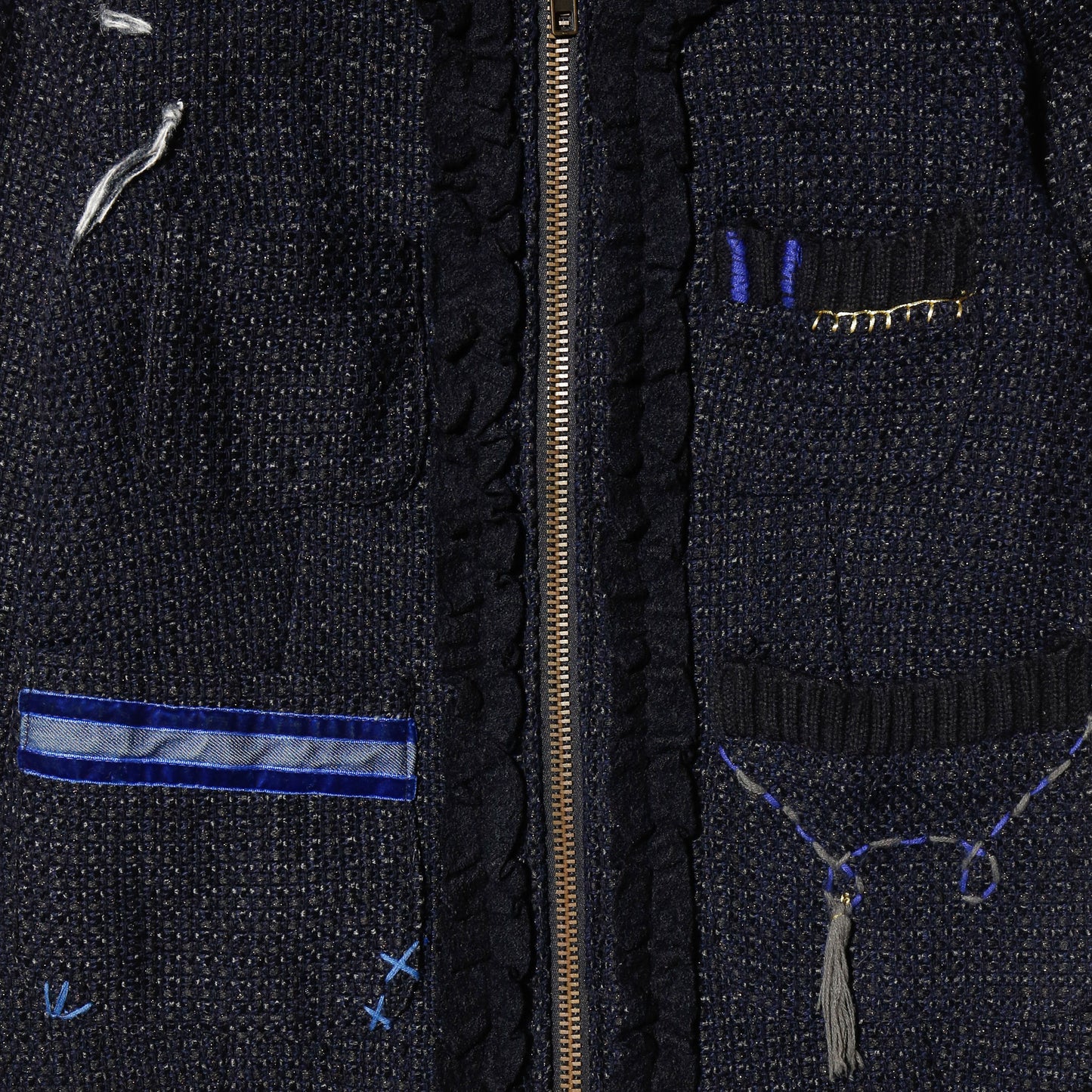 vintage desigual decorated tweed jacket