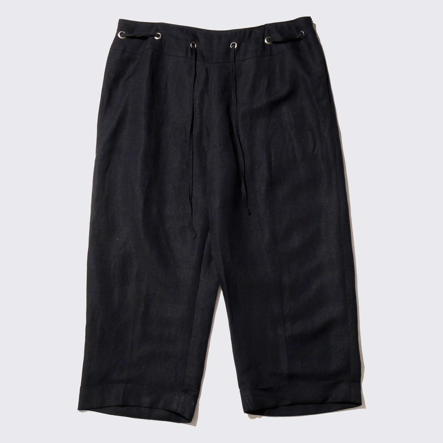 vintage corded linen cropped trousers