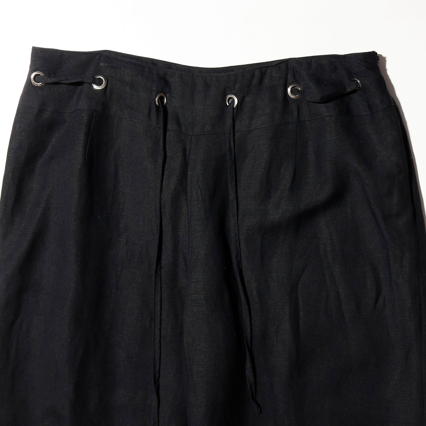vintage corded linen cropped trousers