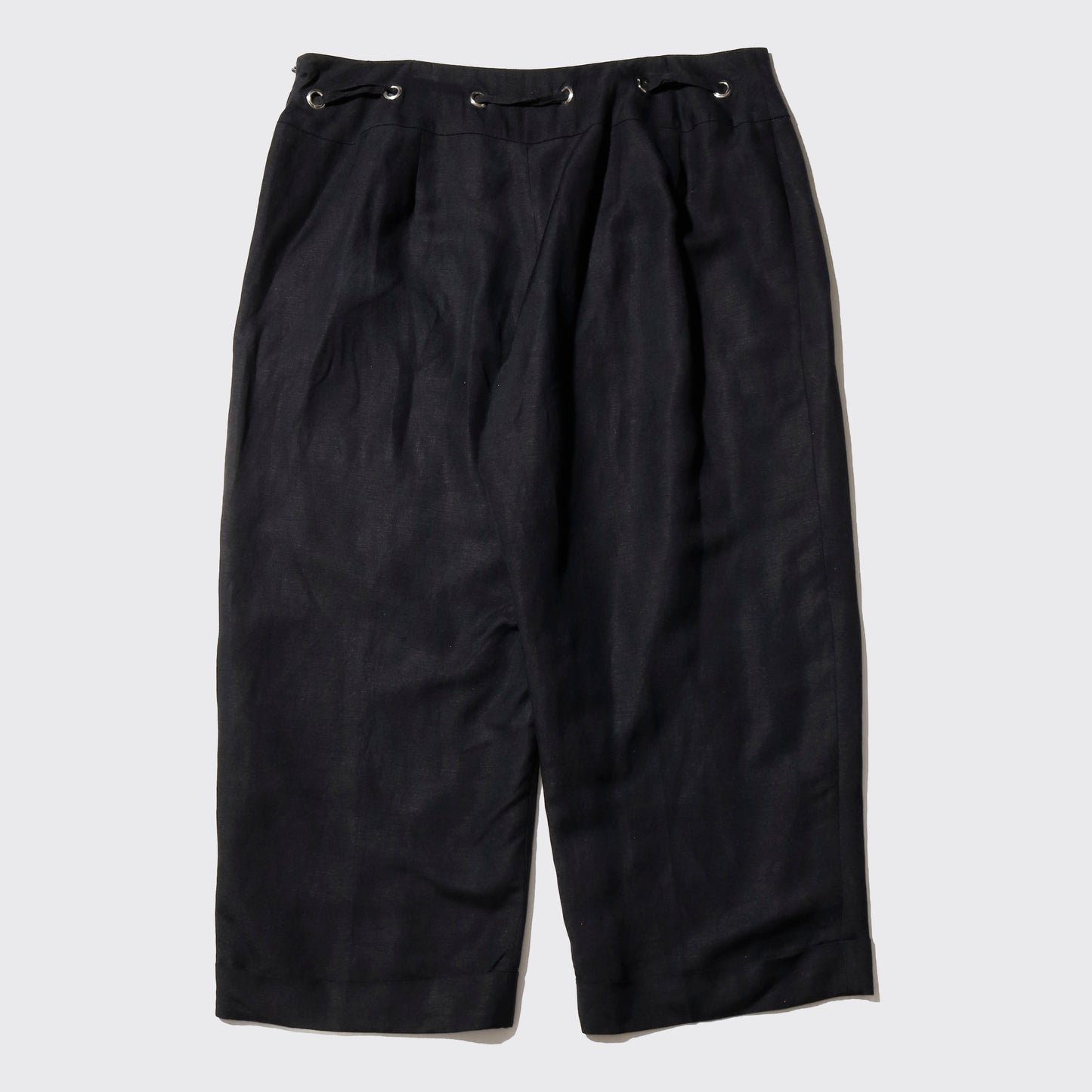 vintage corded linen cropped trousers