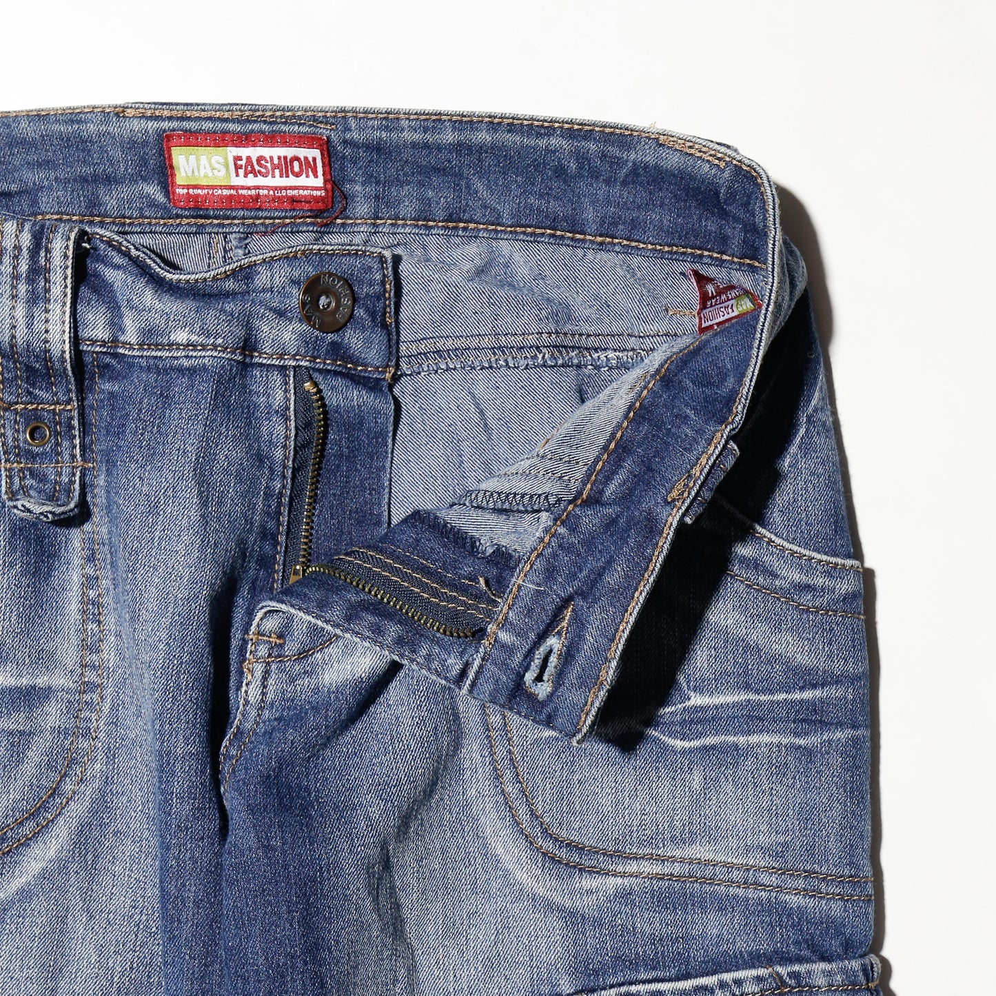 vintage low rise suede patch utility flare jeans