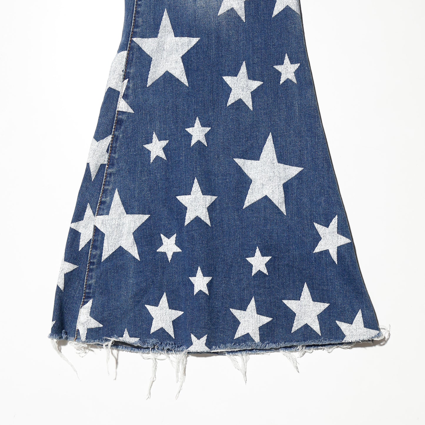vintage faded star mega flare jeans