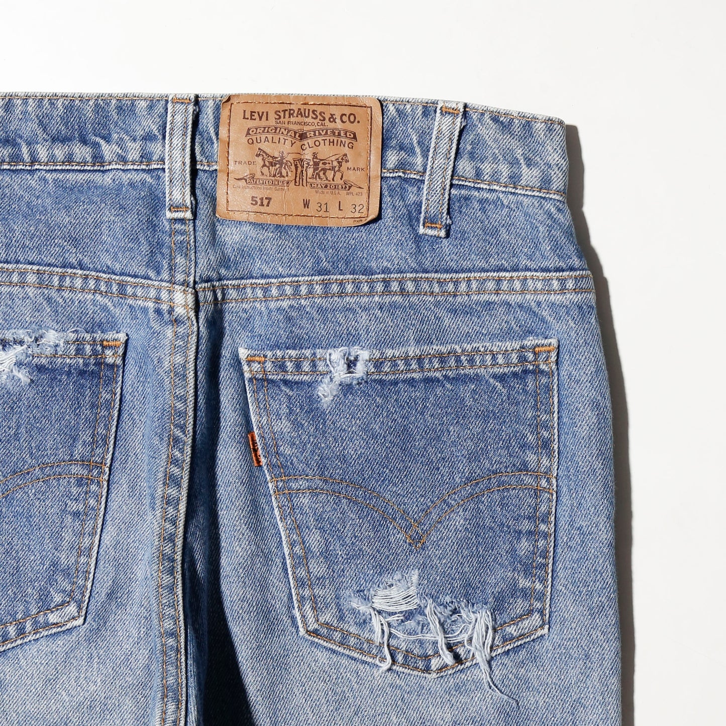 *one-off 90's levi's 517 crush flare jeans