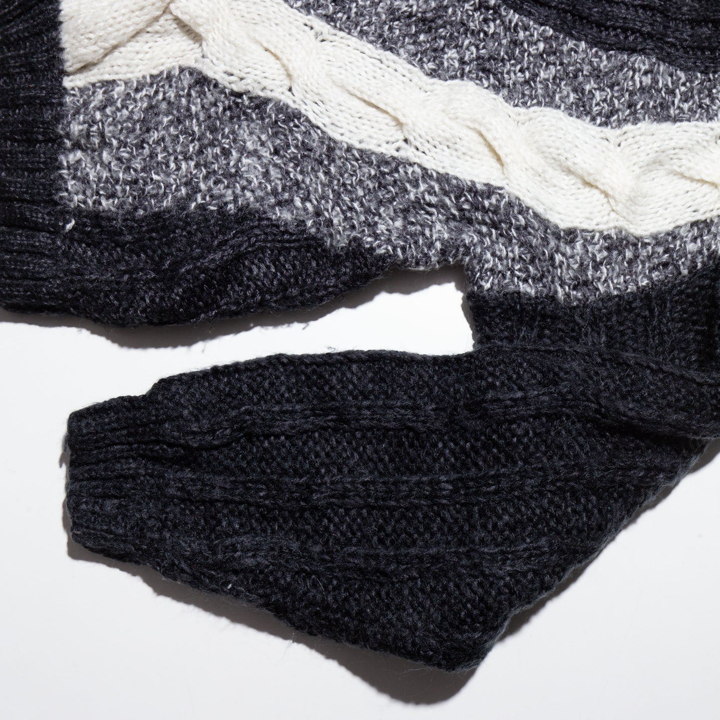 vintage cable v sweater