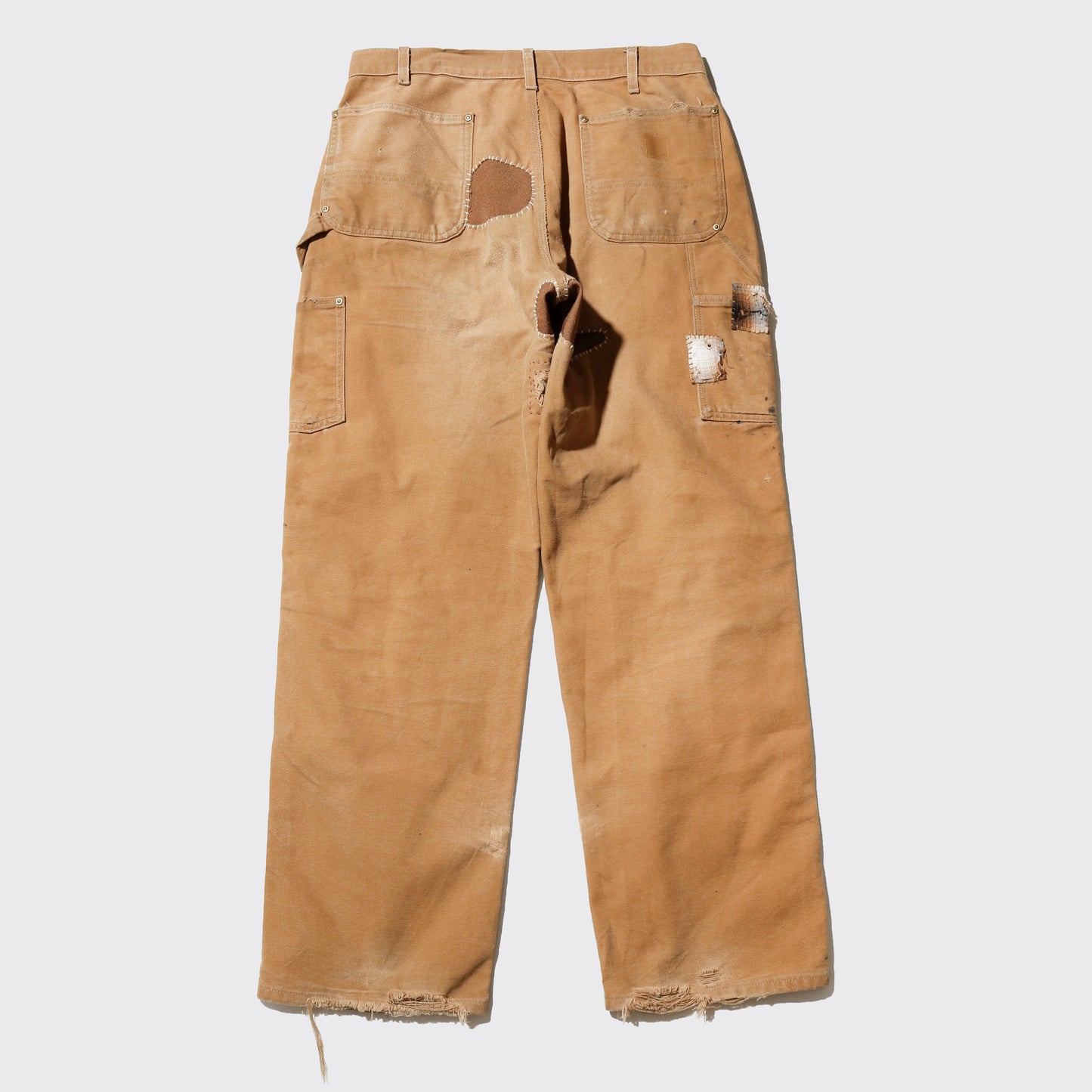 *one-off repaired double knee trousers, *hand crane stitched