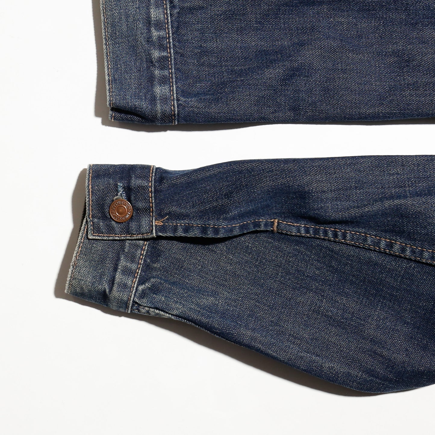 *one-off 90's levi's custom trucker jacket, *back crossed wrenches