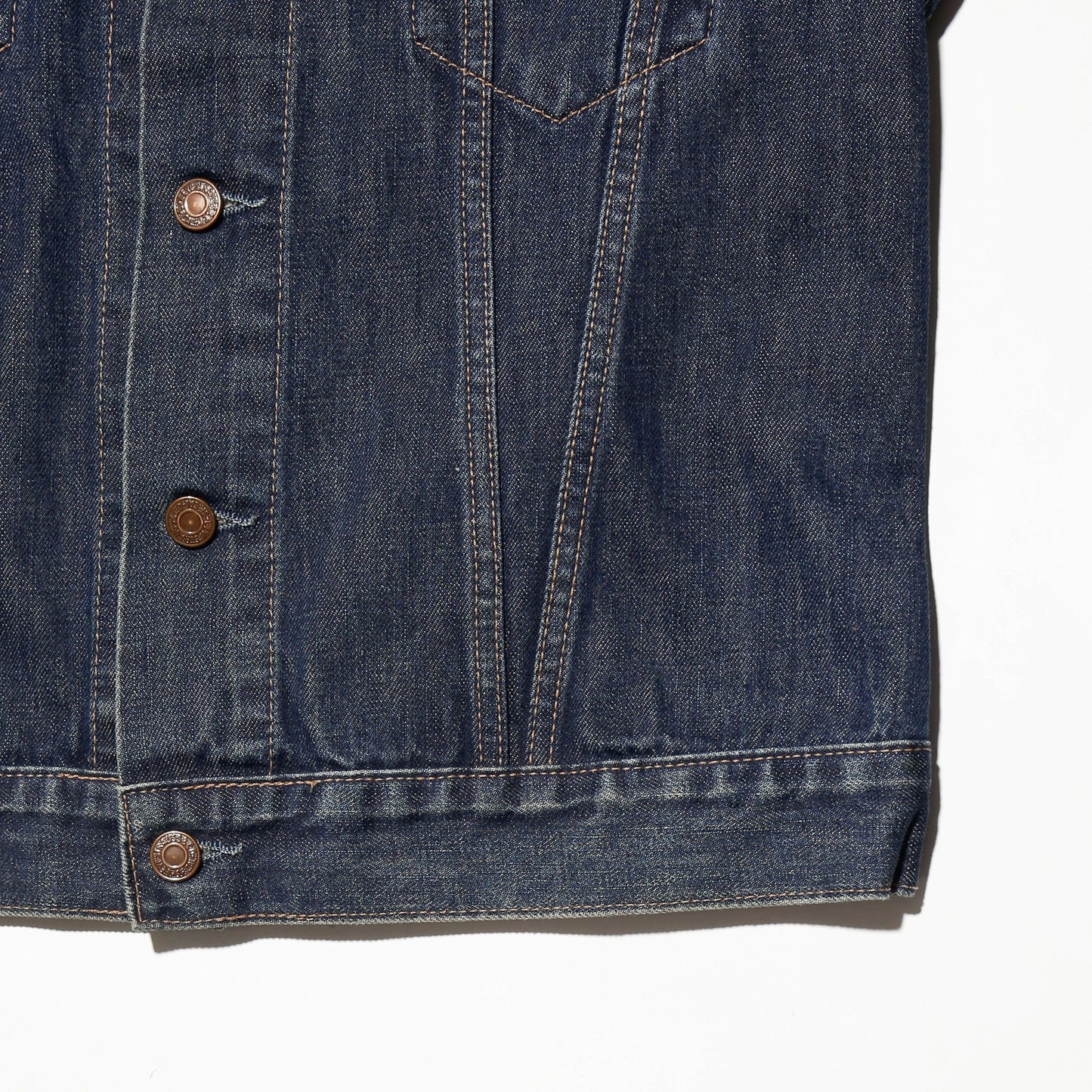 *one-off 90's levi's custom trucker jacket, *back crossed wrenches