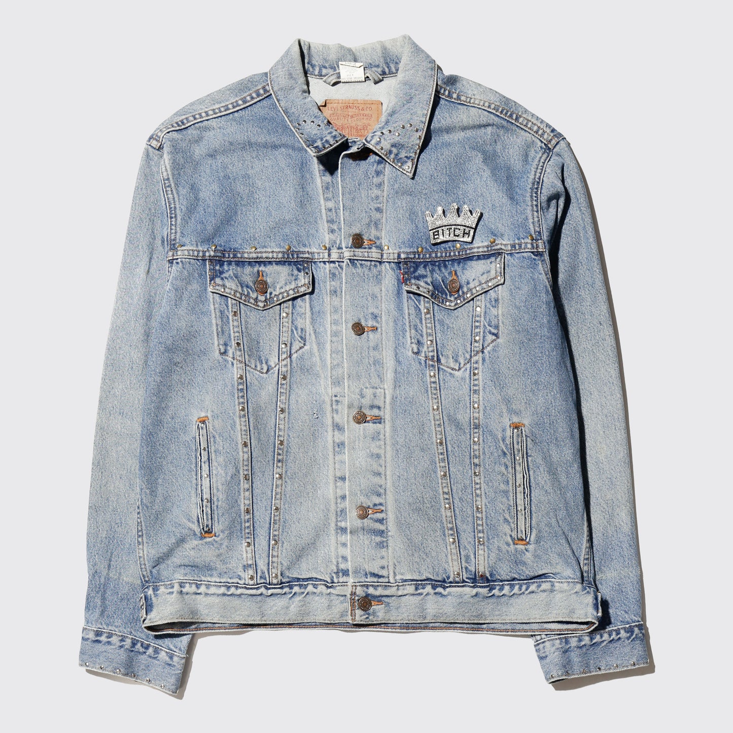*one-off 90's levi's bitch crown custom trucker jacket