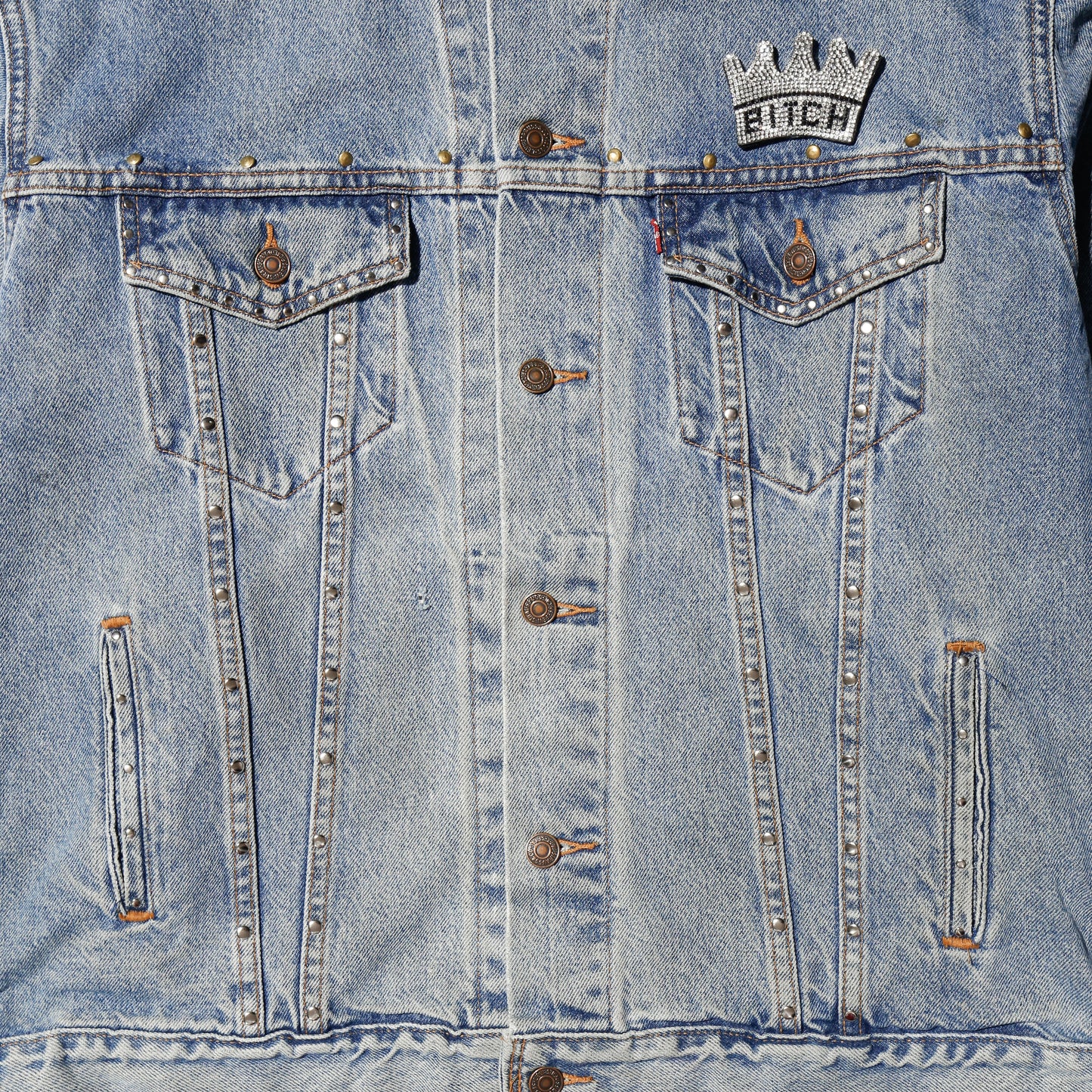 *one-off 90's levi's bitch crown custom trucker jacket