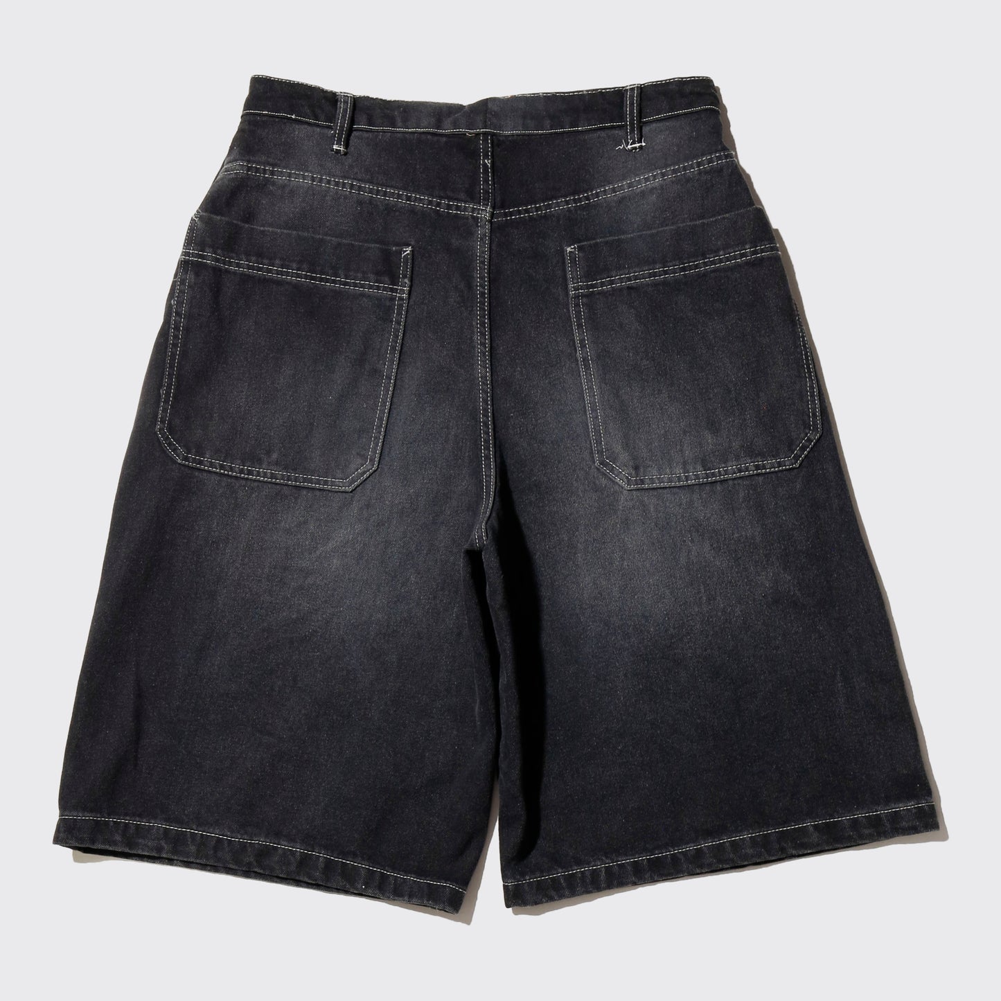 vintage faded denim bermuda shorts