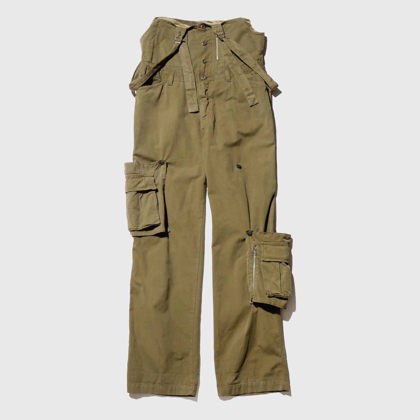 vintage silver king cargo salopette, detachable pocket