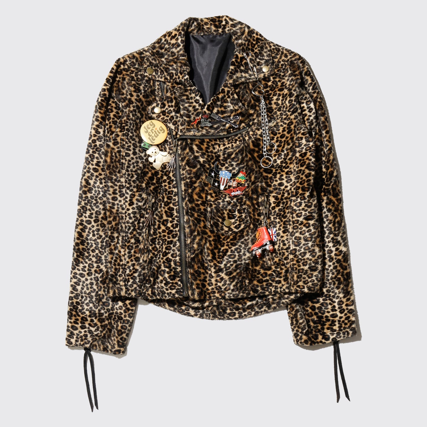 *one-off custom leopard velour riders jacket