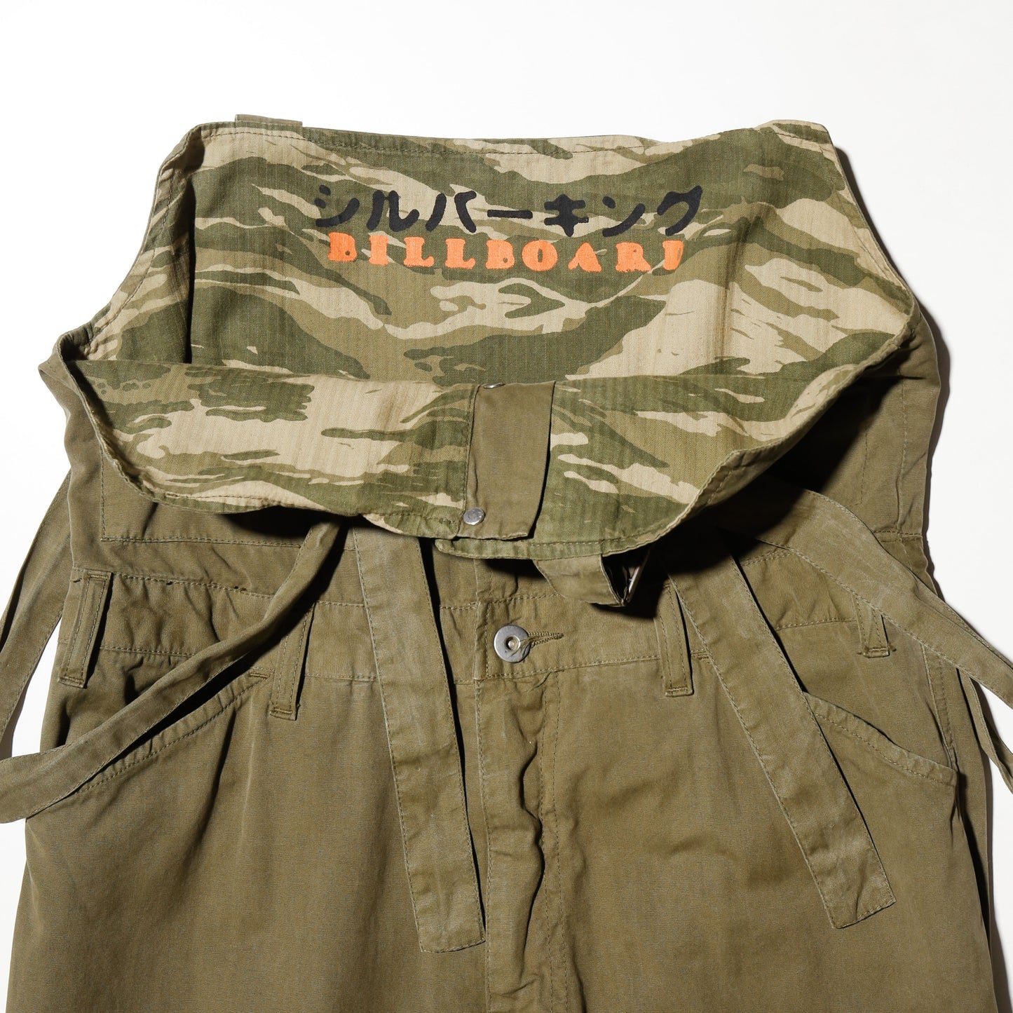 vintage silver king cargo salopette, detachable pocket