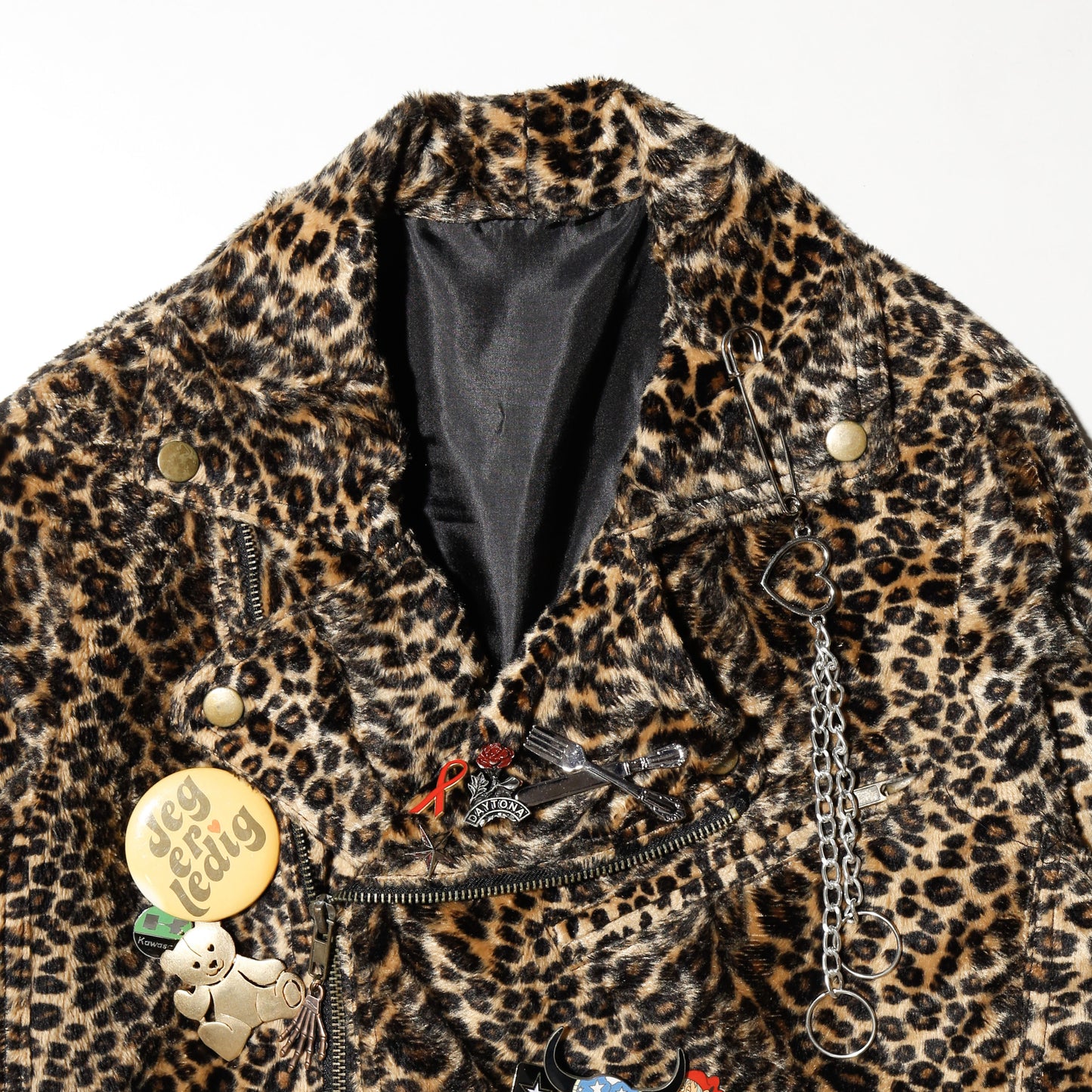 *one-off custom leopard velour riders jacket