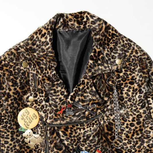 *one-off custom leopard velour riders jacket