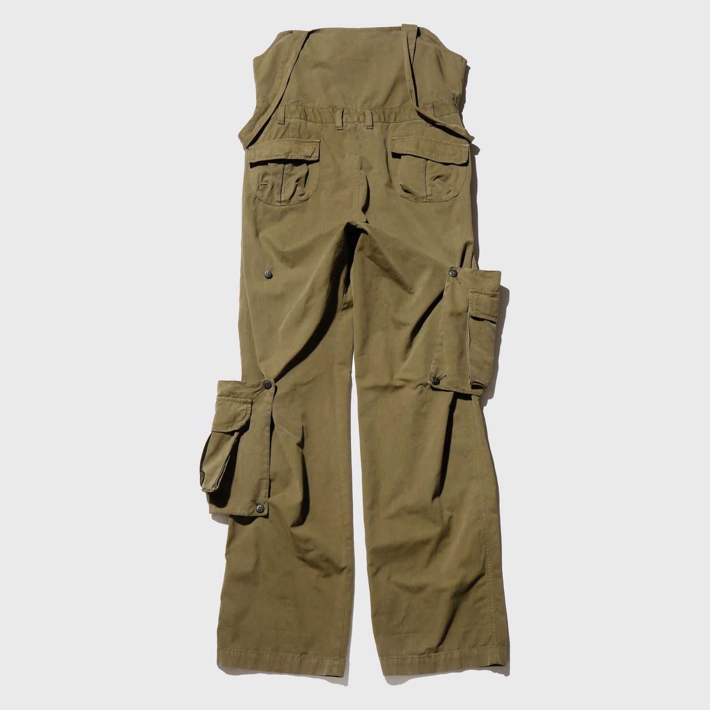 vintage silver king cargo salopette, detachable pocket