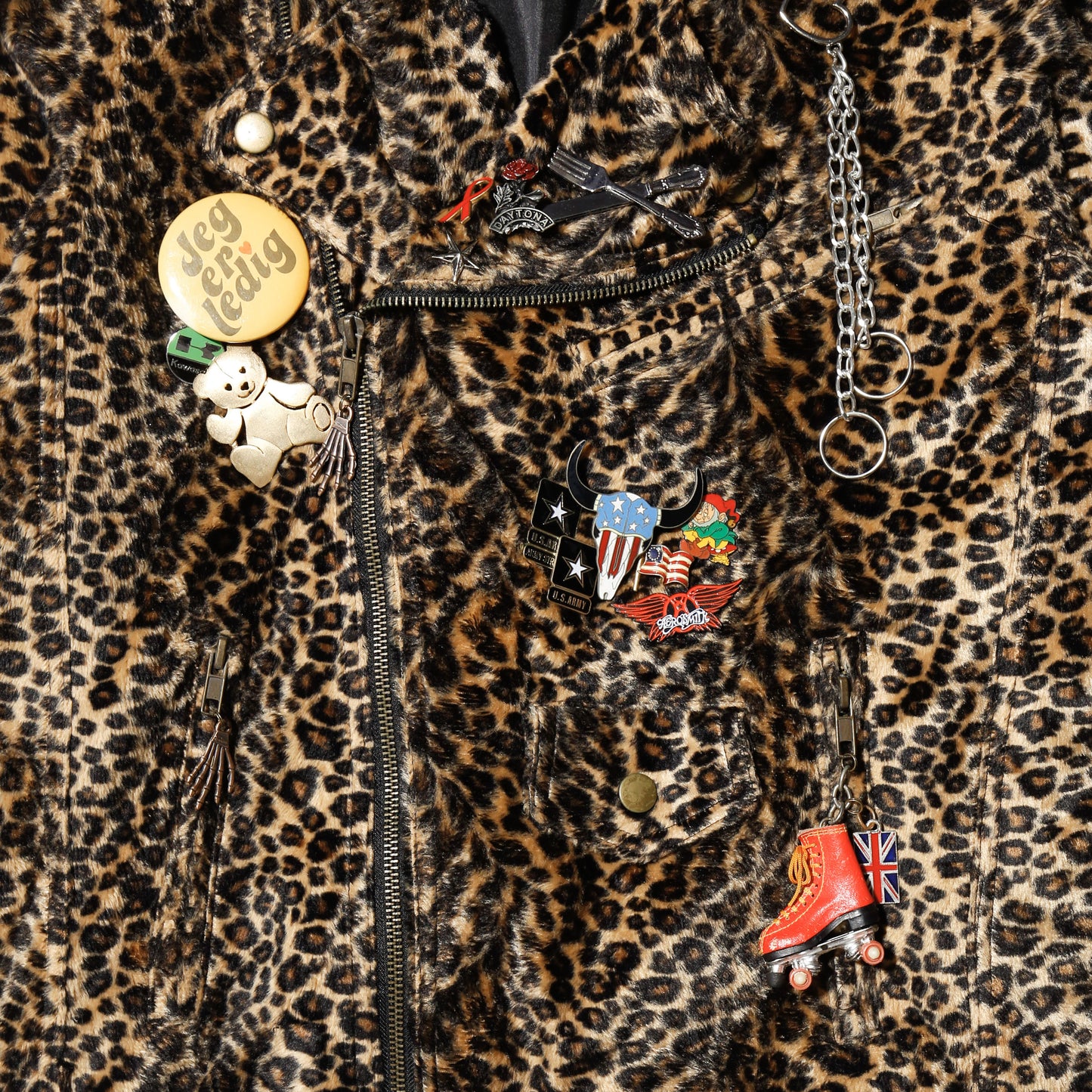 *one-off custom leopard velour riders jacket