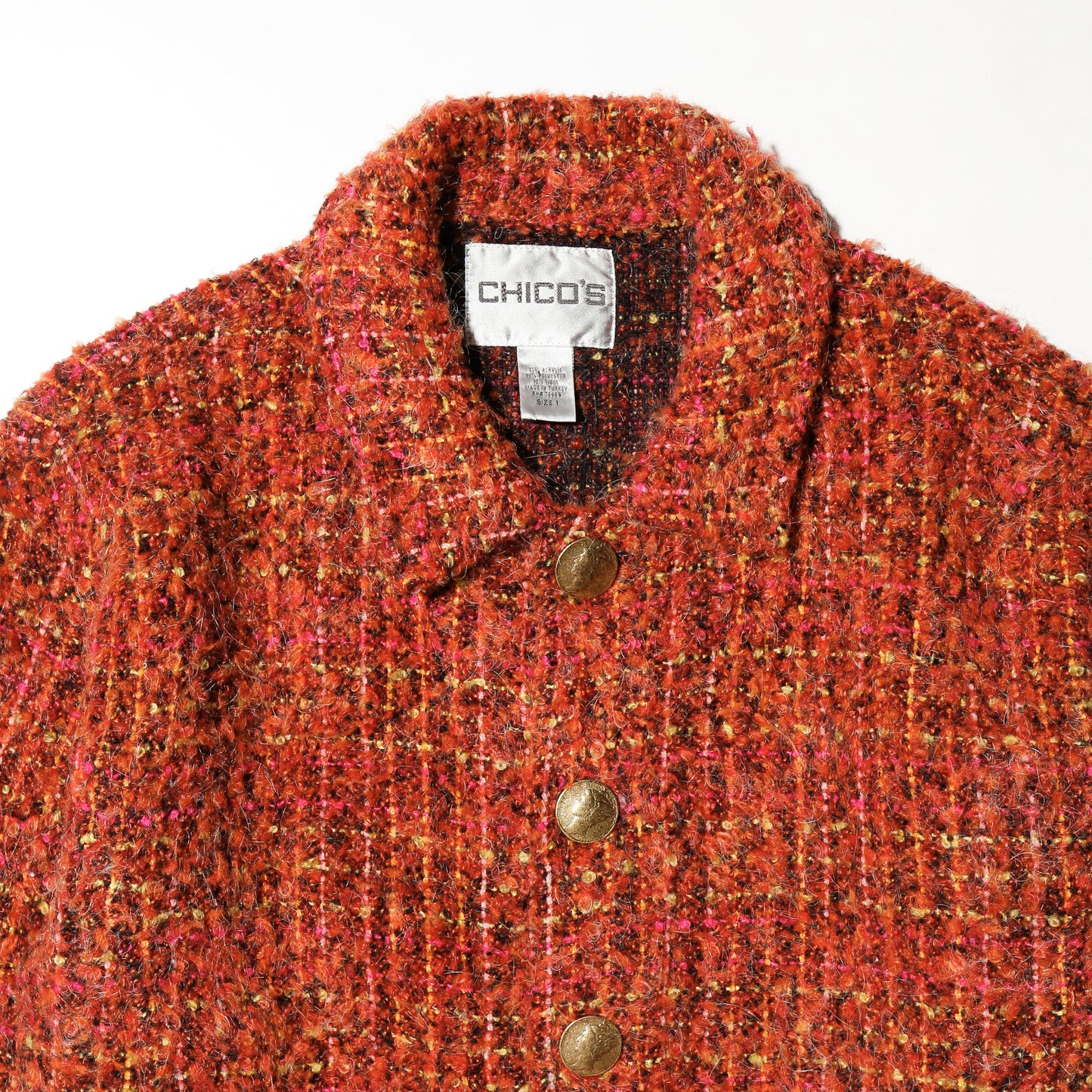 vintage chico's tweed jacket