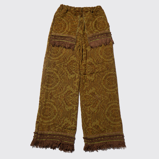 remake jacquard rag wide trousers
