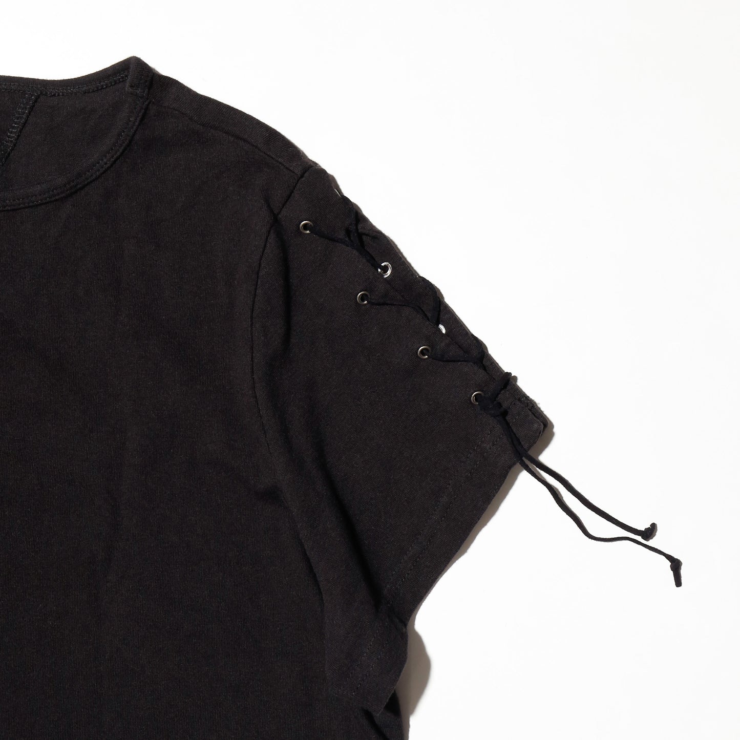 vintage harley-davidson broderied lace up t-shirt