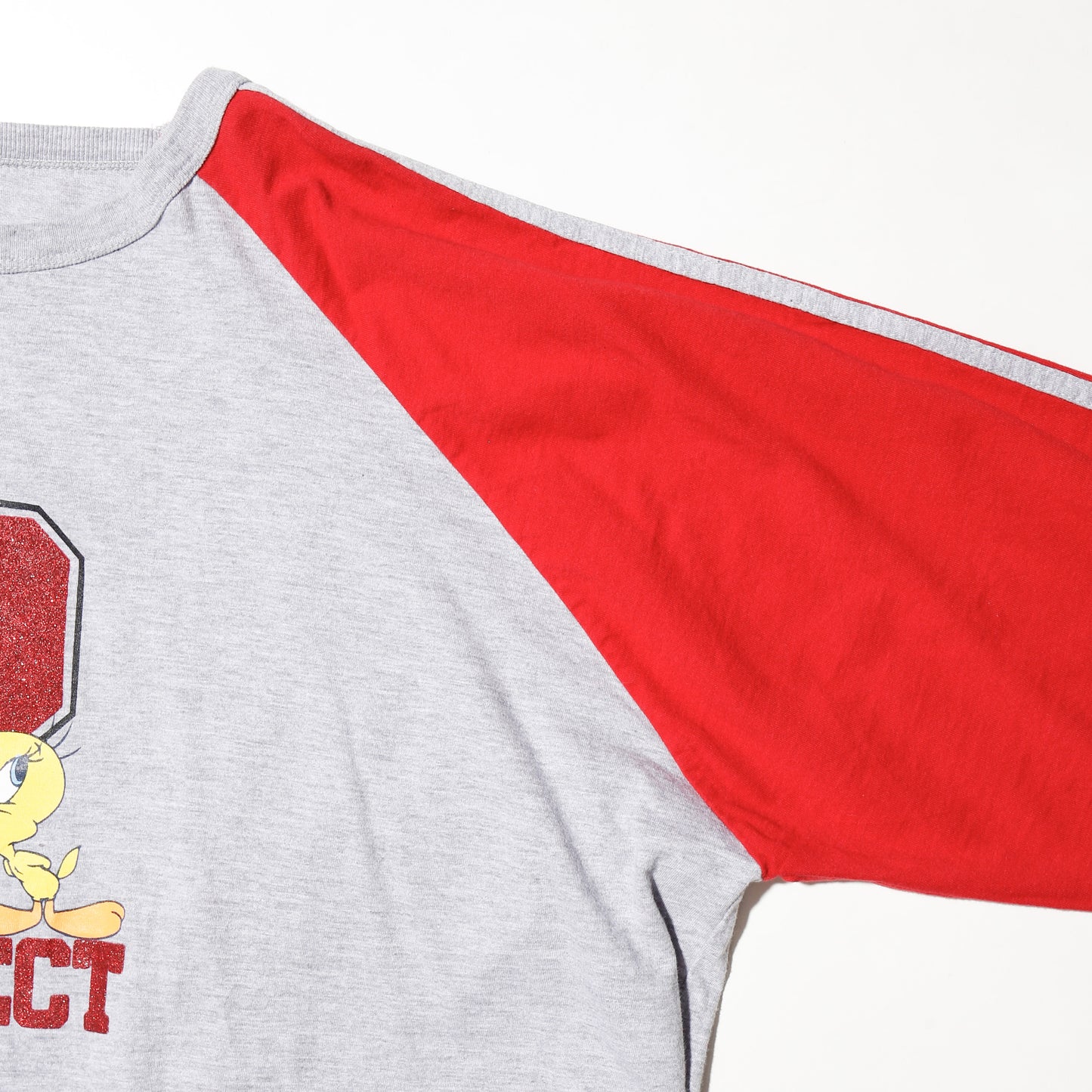 vintage looney tunes tweety "PERFECT" line raglan l/s