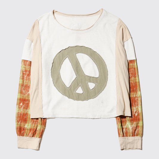 vintage cropped peace l/s cut sew