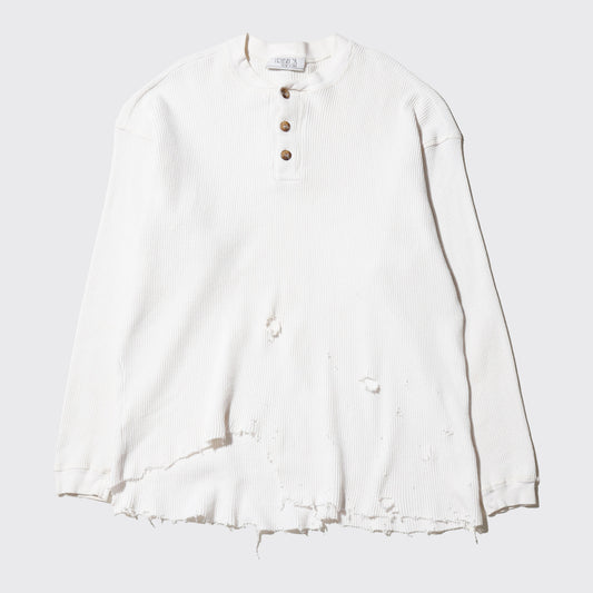 *one-off broken henry neck thermal cut sew