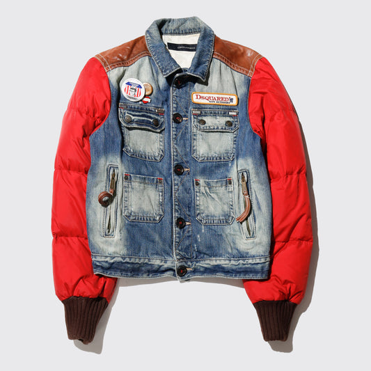 late00's Dsquared2 hybrid trucker jacket
