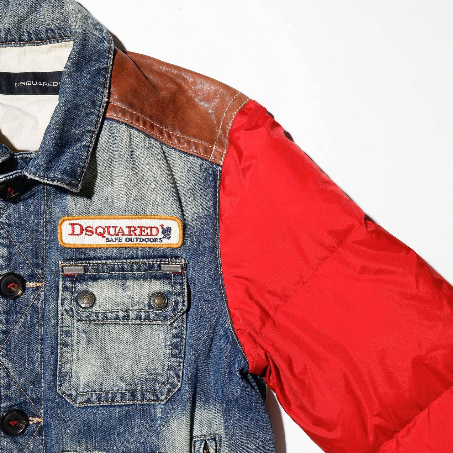 late00's Dsquared2 hybrid trucker jacket