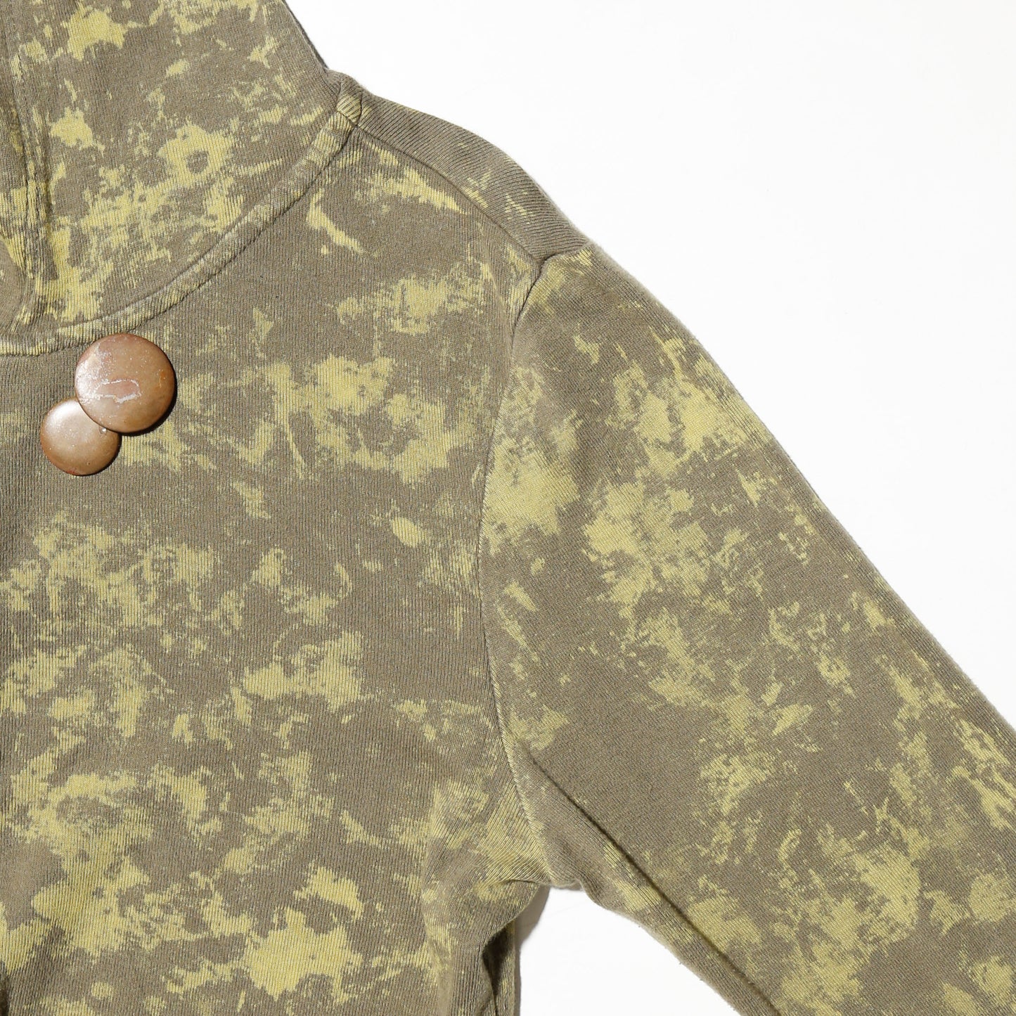 vintage acid camo hoodie, with copper badge