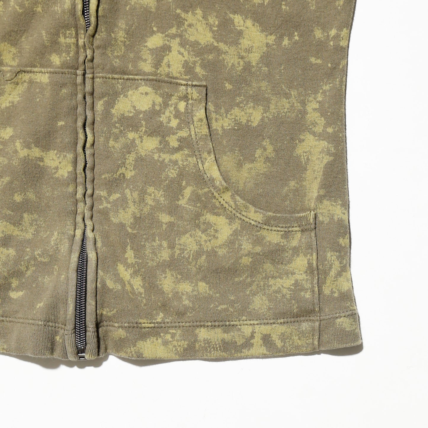 vintage acid camo hoodie, with copper badge