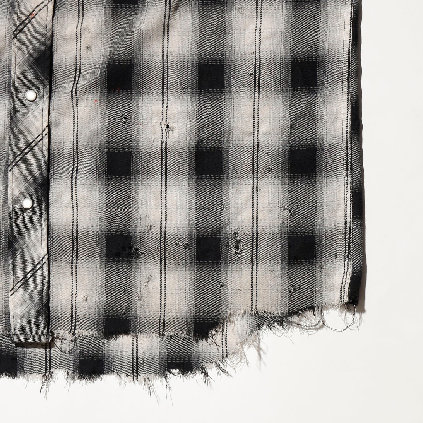 *one-off ombre check broken shirt