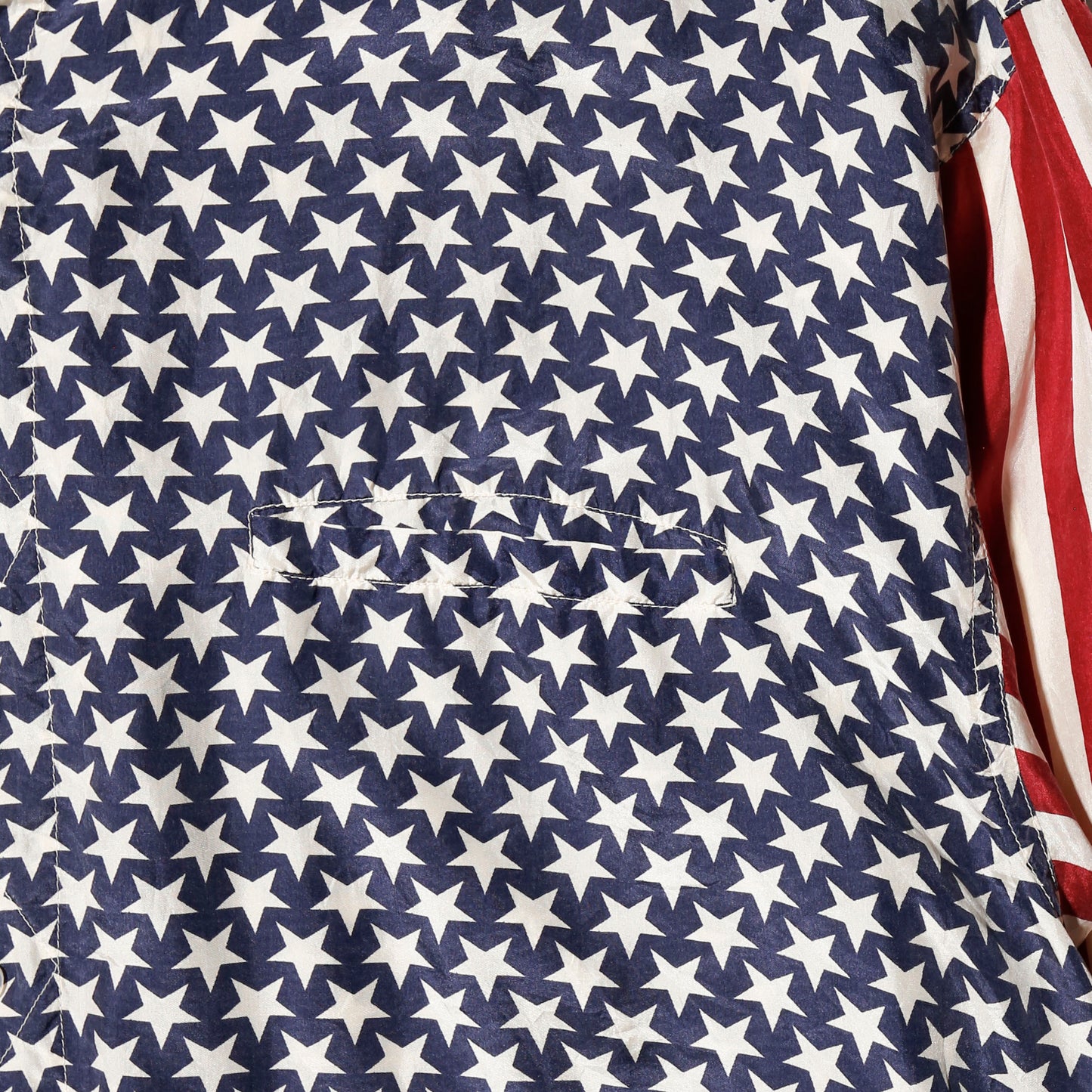 *one-off custom star and stripe silk shirt