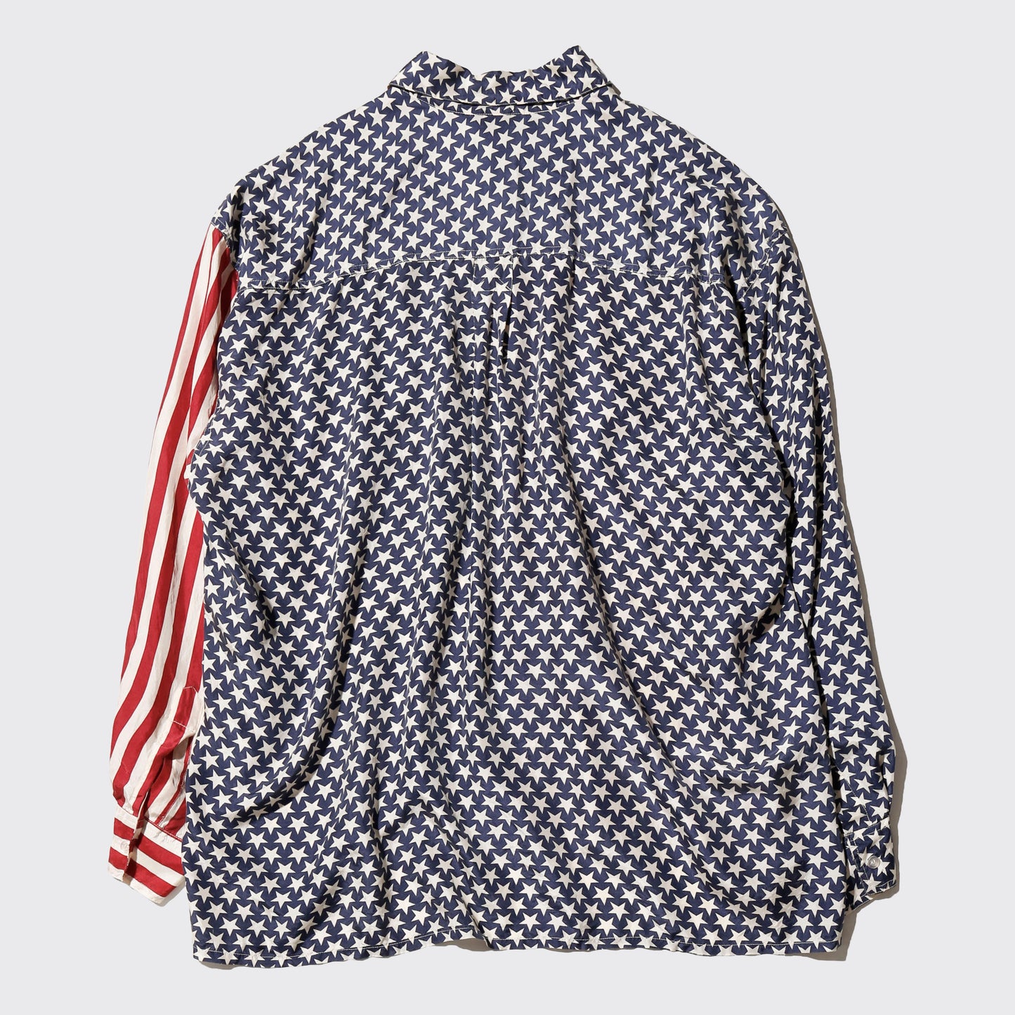 *one-off custom star and stripe silk shirt