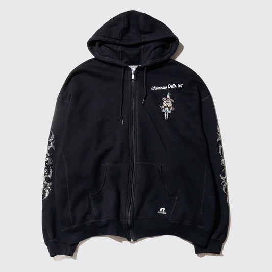 vintage russel athletic shinny angel wings hoodie