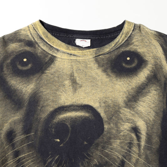 vintage golden retriever all over print t-shirt