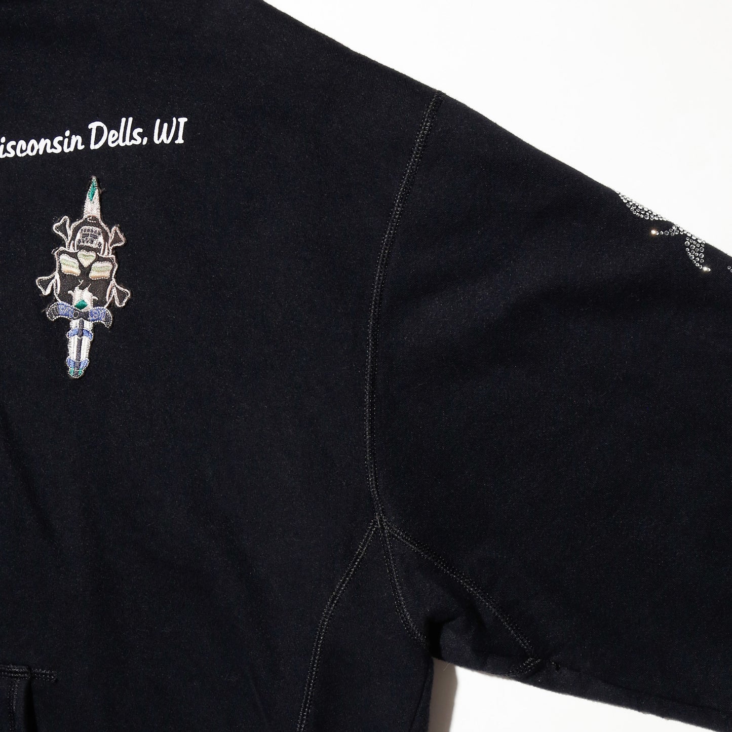 vintage russel athletic shinny angel wings hoodie