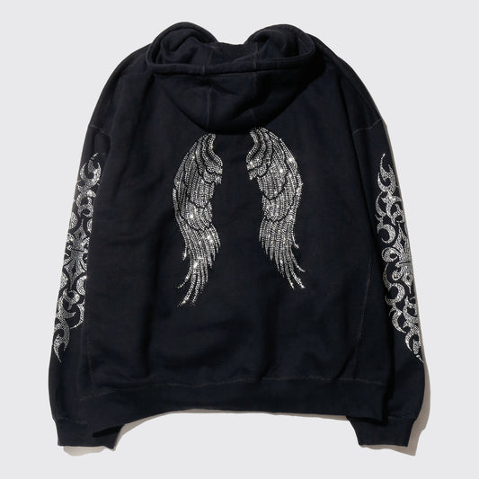 vintage russel athletic shinny angel wings hoodie