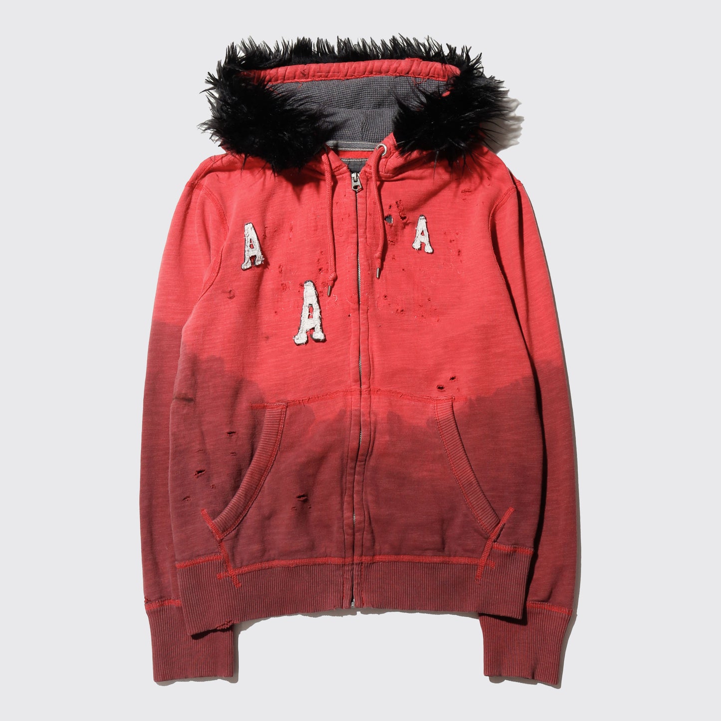 *one-off with fur dust hoodie