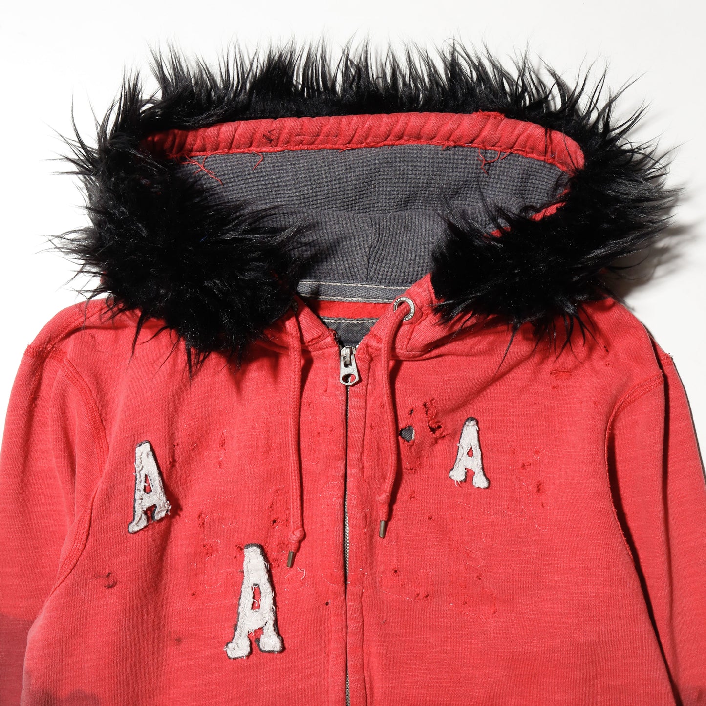 *one-off with fur dust hoodie
