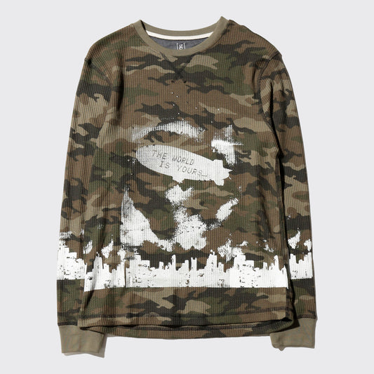 *one-off "the world is yours" hand screen l/s
