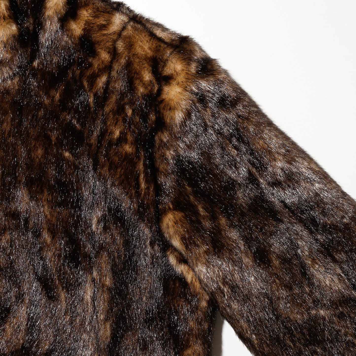 vintage faux fur hooded jacket