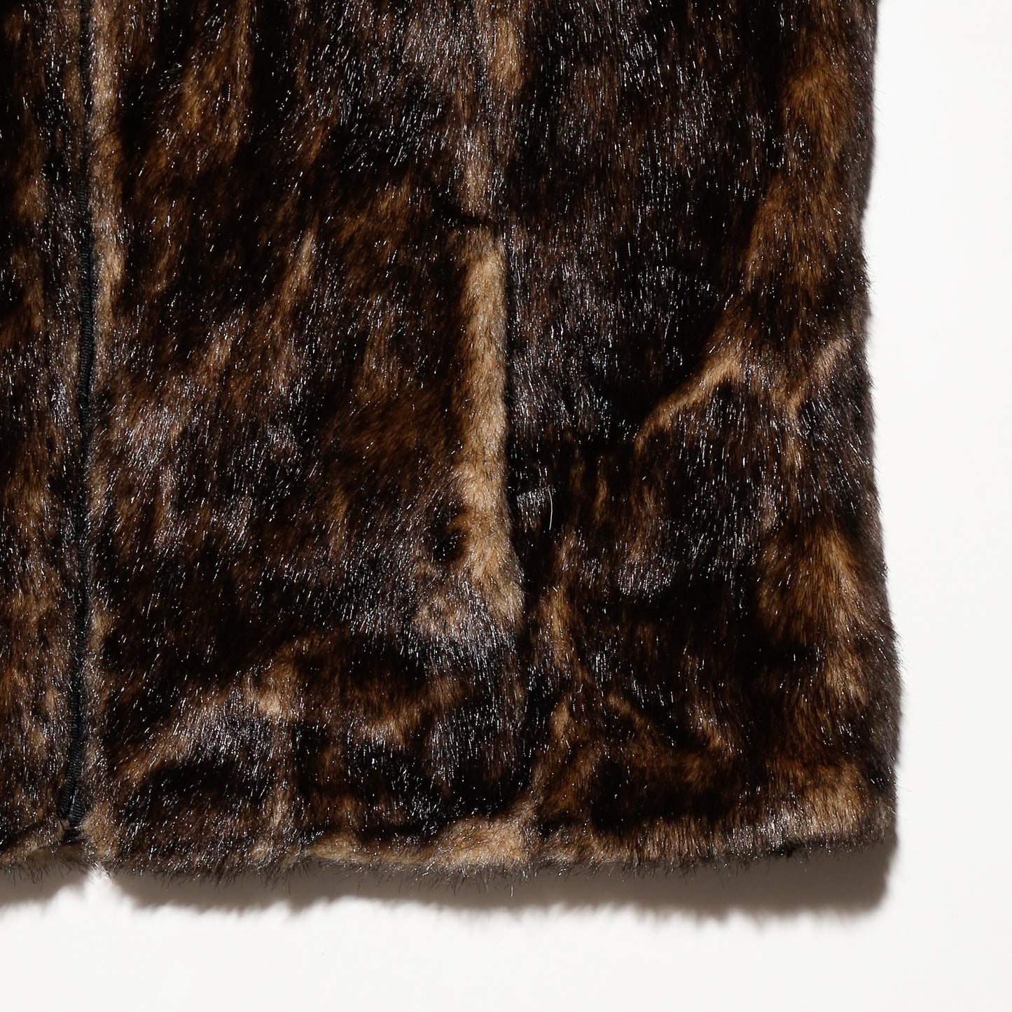 vintage faux fur hooded jacket