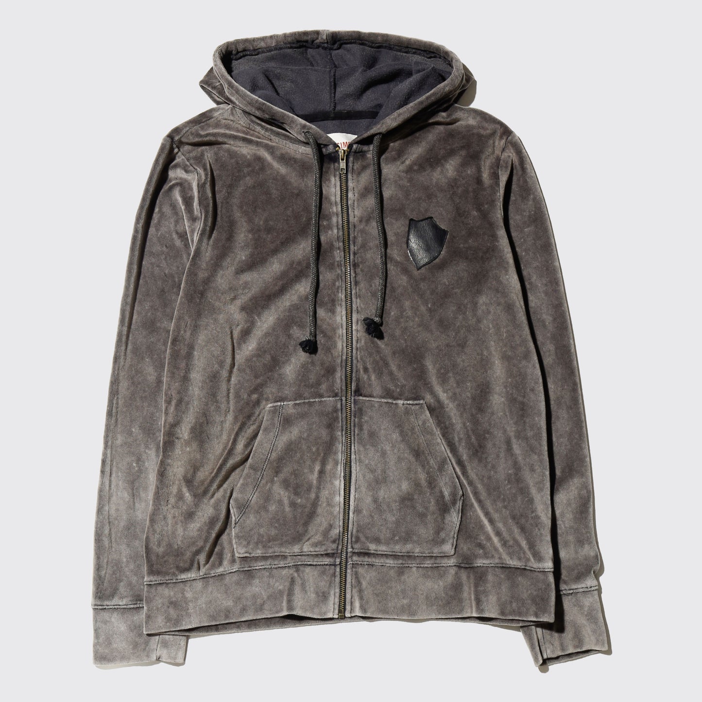 vintage emblem pile hoodie