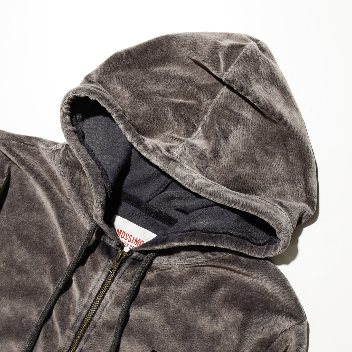 vintage emblem pile hoodie